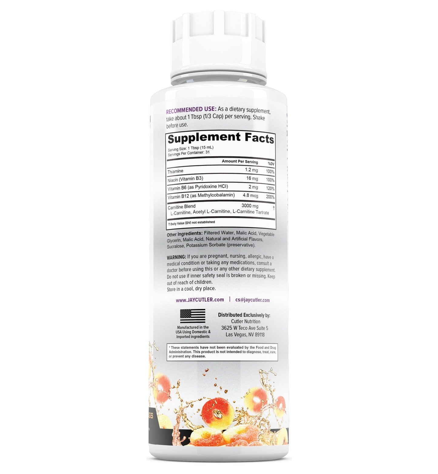 Liquid L-Carnitine 3000: Metabolism & Energy Support